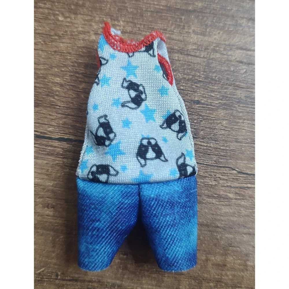 Barbie Club Chelsea Boy Dog Outfit ONLY Puppy Shirt Blue Shorts Discontinued Z30